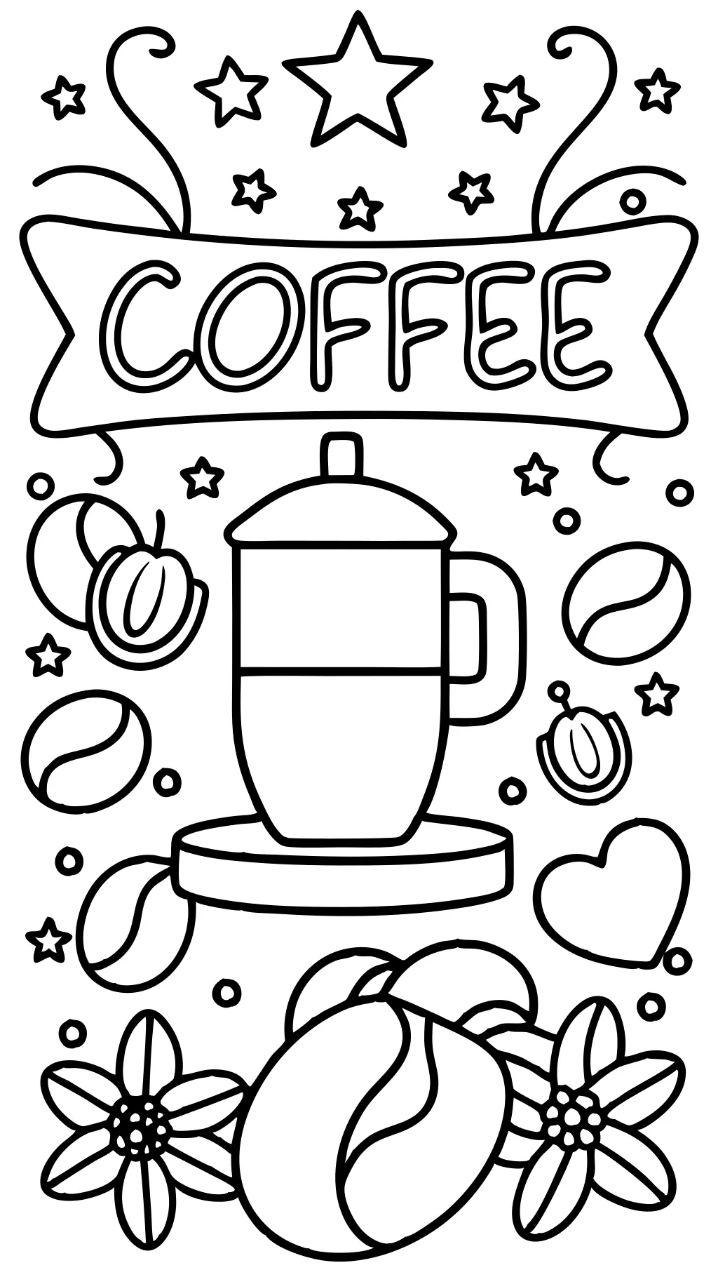 coloriage café